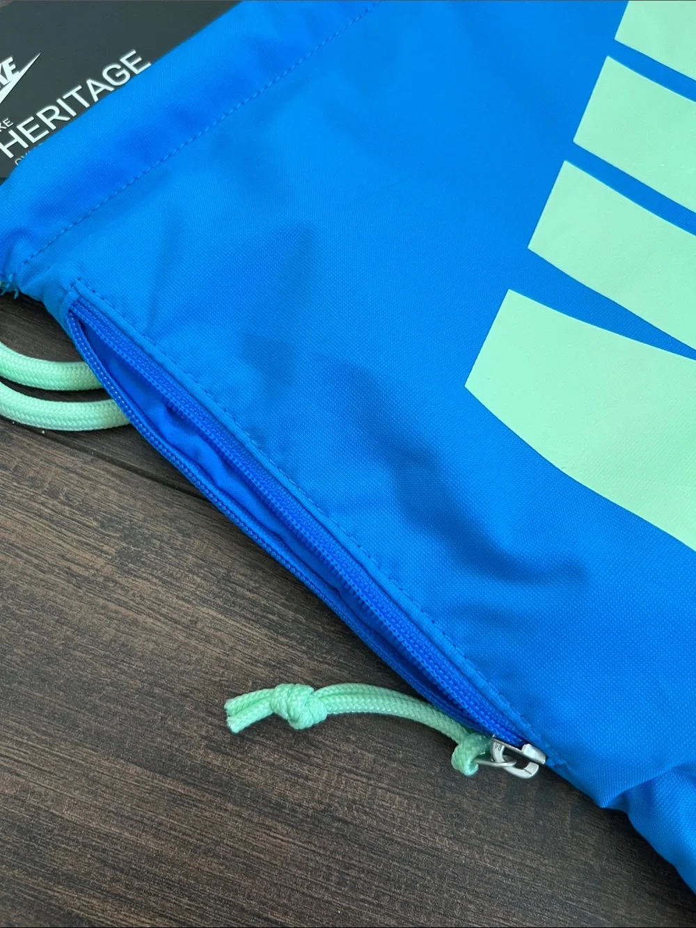 Nike heritage Bright Blue Drawstring Backpack